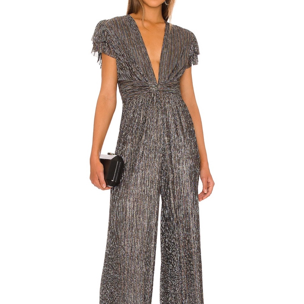 Elegant Black and Silver Jumpsuit
